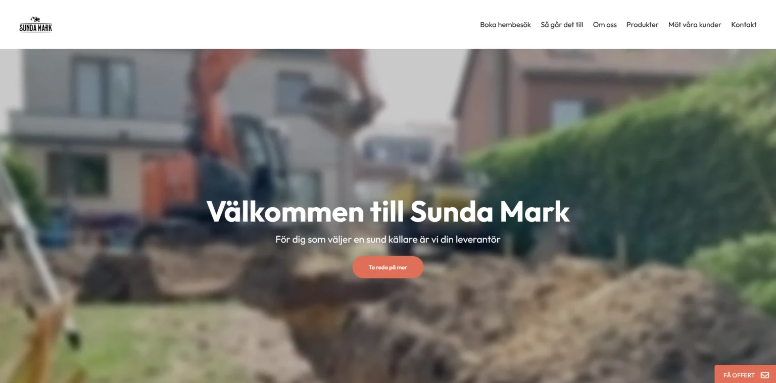 Webbplats för Sunda Mark