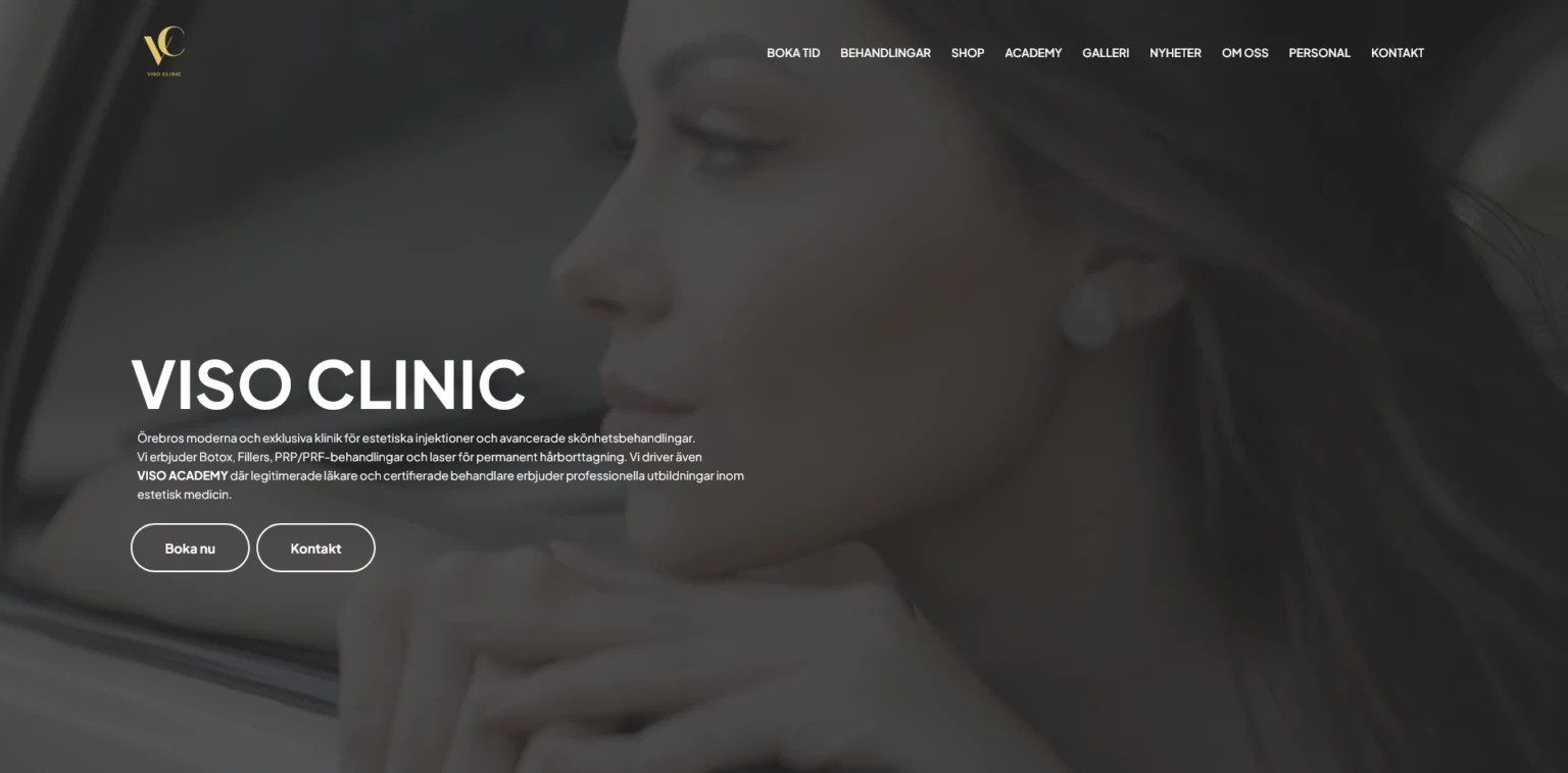 Webbplats för Viso Clinic